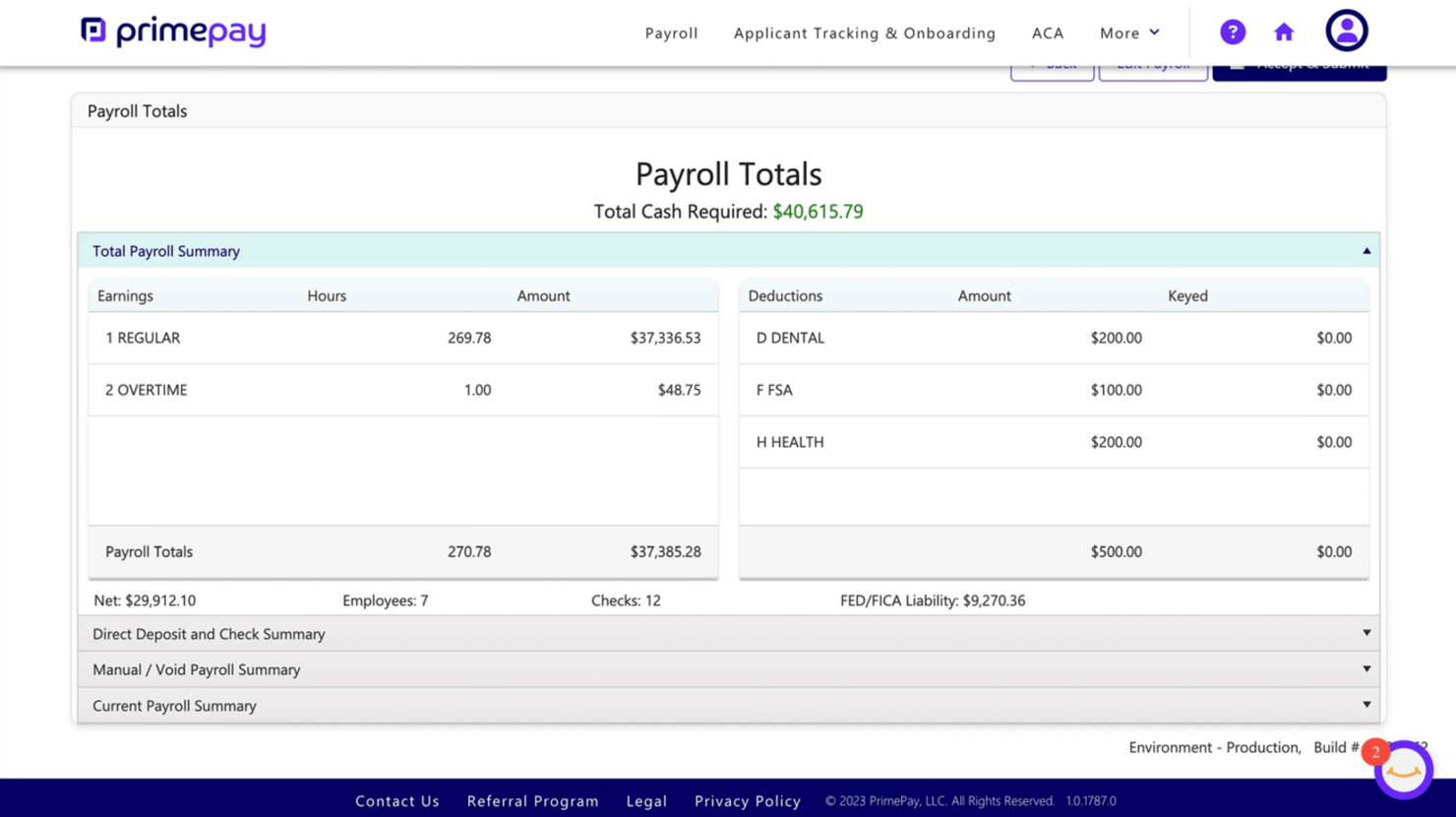 PrimePay screenshot - 18 beste Paychex-Alternativen 2026: Getestet und bewertet
