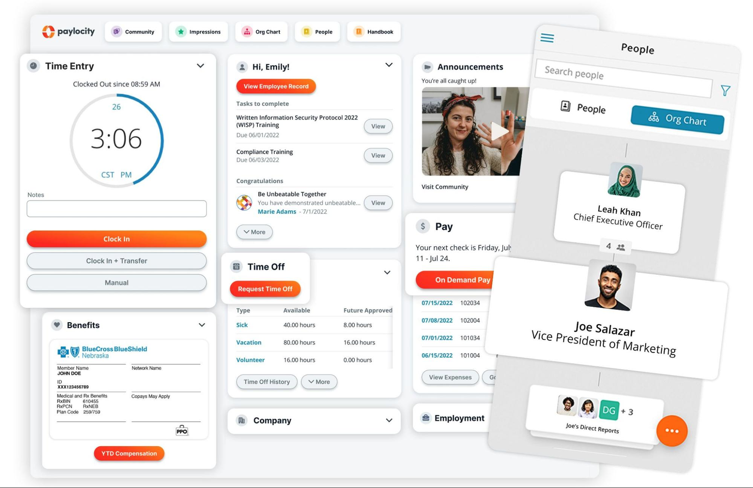 Paylocity screenshot - 18 meilleures alternatives à Paychex de 2026 : Analyse complète