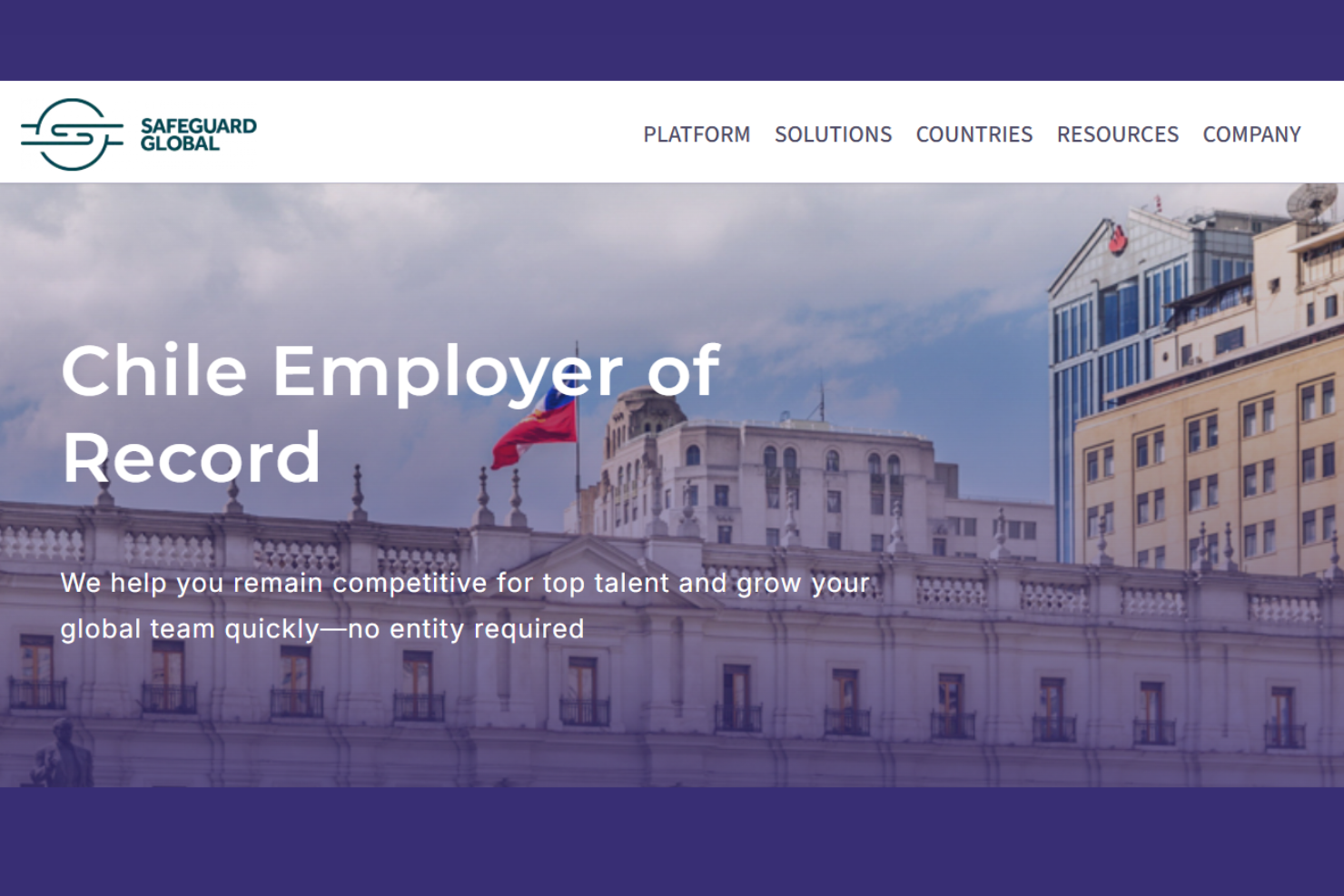 Safeguard Global screenshot - 10 Beste Employer of Record in Chile: Bewertet im Jahr 2026