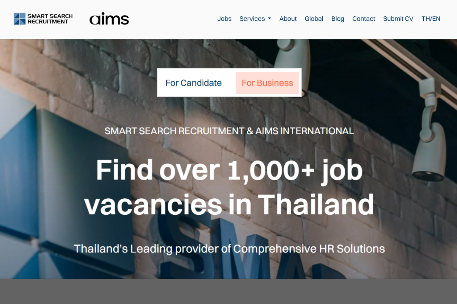 Smart Search Recruitment screenshot - 10 Beste Personalvermittlungsfirmen in Thailand im Jahr 2026 bewertet