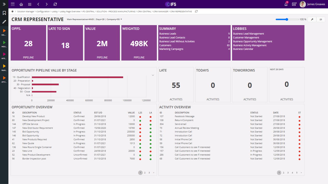 IFS screenshot - 20 Meilleurs Logiciels de Gestion de Workforce Mobile Passés en Revue en 2026