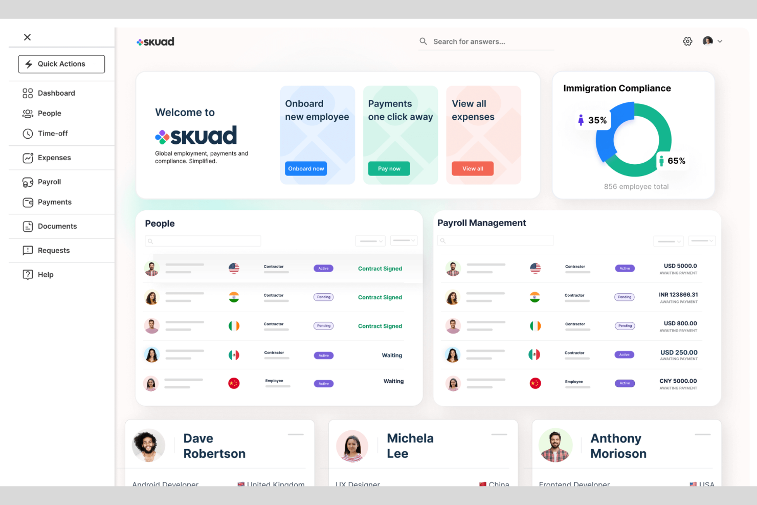 Skuad screenshot - 10 meilleurs Employeurs de Référence au Chili : Évaluation en 2026