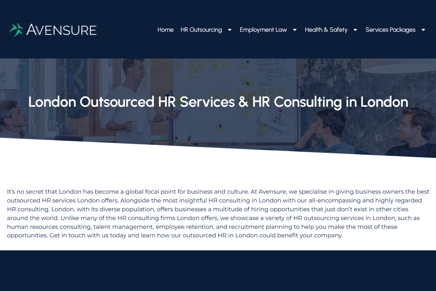 Avensure screenshot - 20 beste HR-Beratungsfirmen in London im Test 2026