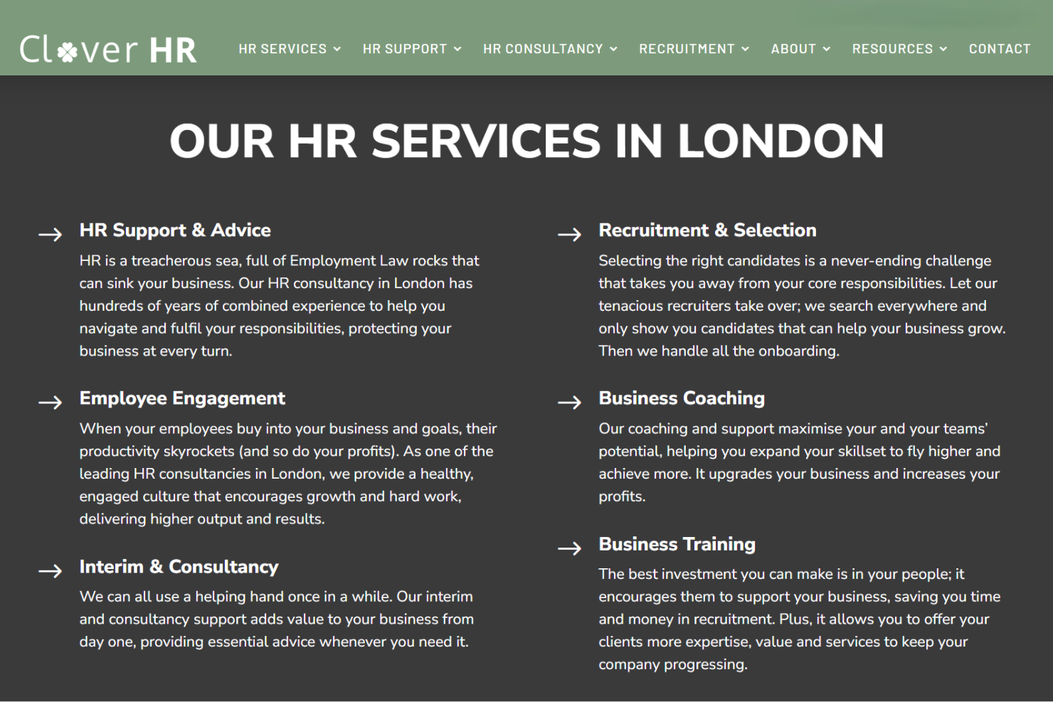 Clover HR screenshot - 20 beste HR-Beratungsfirmen in London im Test 2026