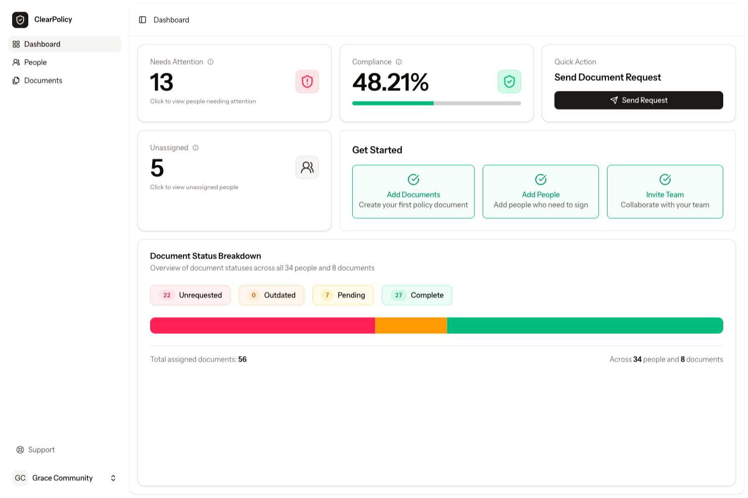 ClearPolicy screenshot - 27 Meilleurs Logiciels de Gestion de Politiques de 2026 : Analyse approfondie