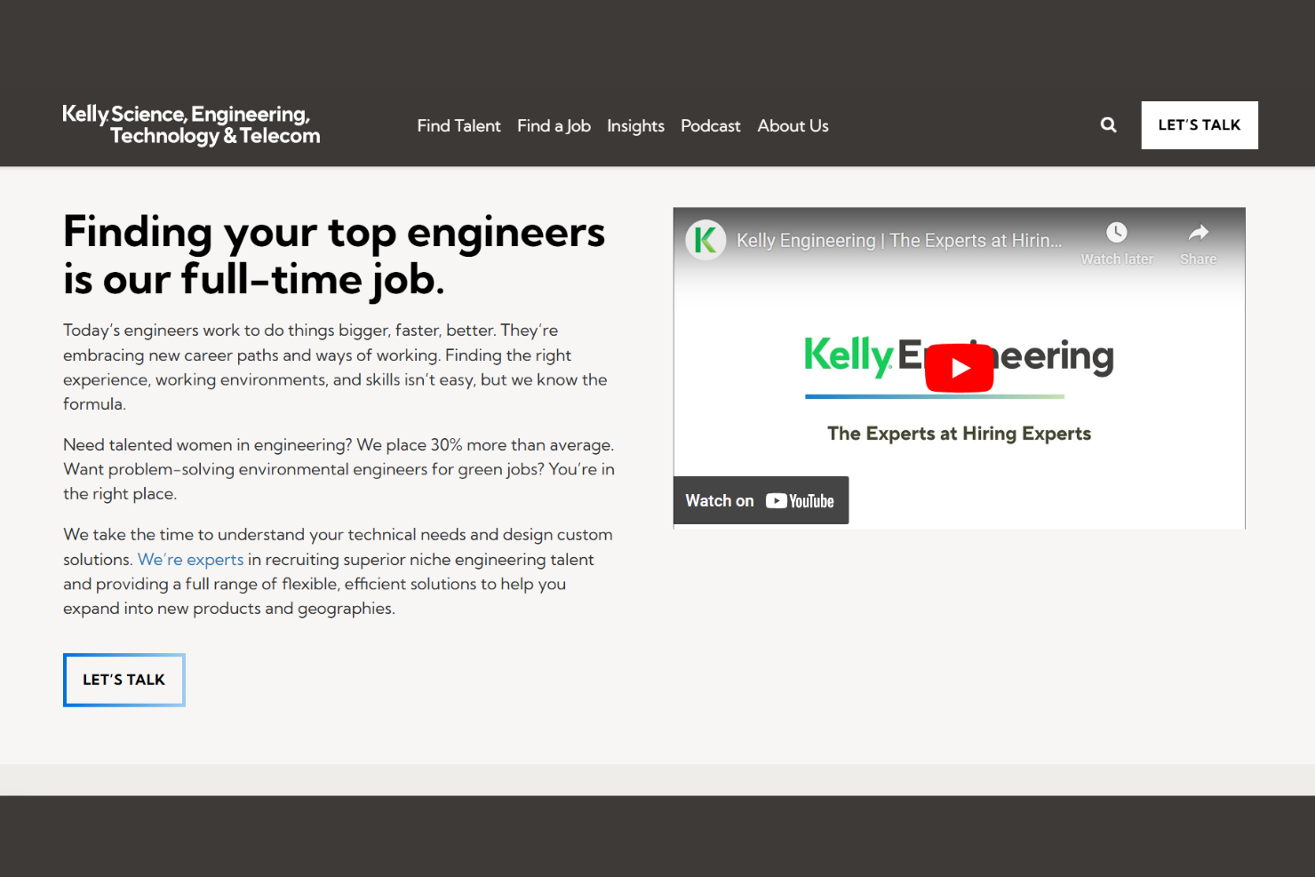 Kelly Engineering screenshot - 10 Beste Ingenieur-Personalvermittlungen 2026