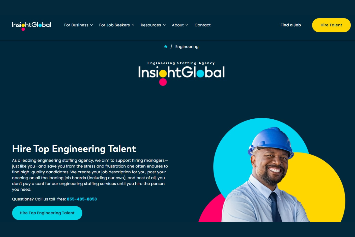 Insight Global screenshot - 10 meilleures agences de recrutement en ingénierie de 2026