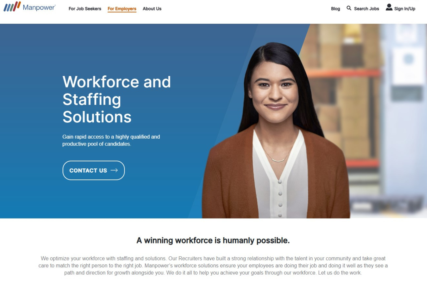 Manpower screenshot - 10 meilleures agences de recrutement de 2026 : Analyse et avis