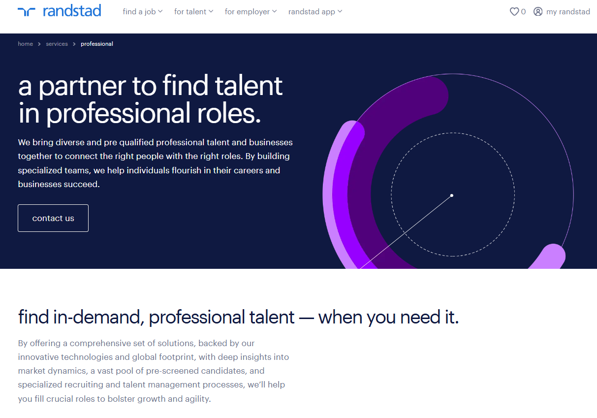 Randstad screenshot - 26 besten Personalvermittlungsagenturen im Test 2026