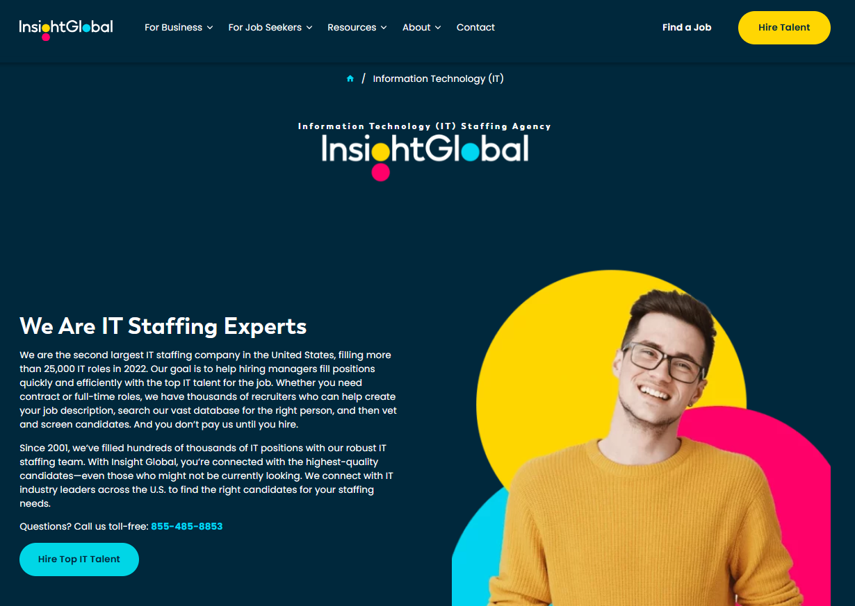 Insight Global screenshot - 10 Beste Personalvermittlungsagenturen im Jahr 2026 bewertet