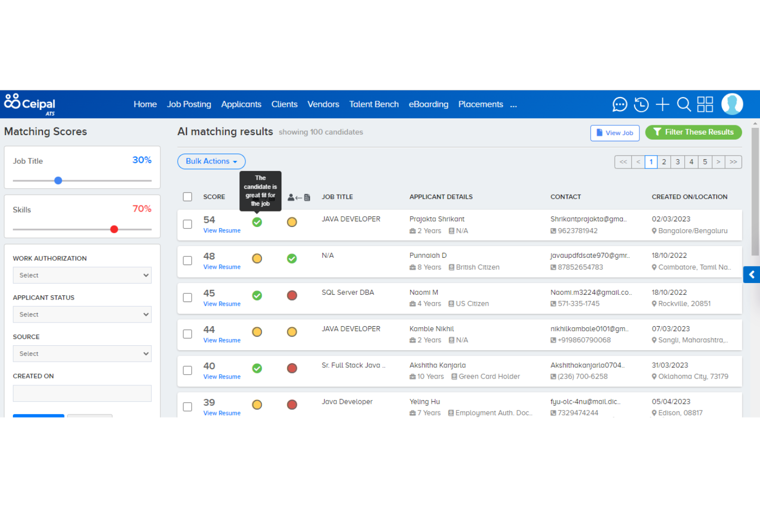 CEIPAL screenshot - 30 meilleurs logiciels ATS IA de 2026 : évalués et comparés
