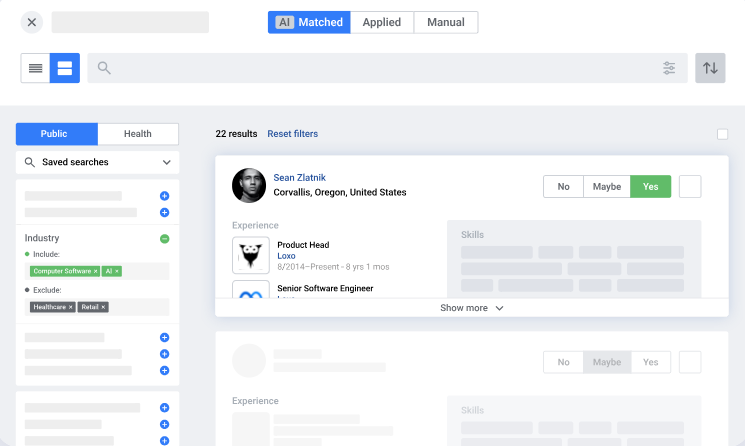 Loxo screenshot - Die 10 besten Executive Search Software 2026: Getestet &amp; Verglichen