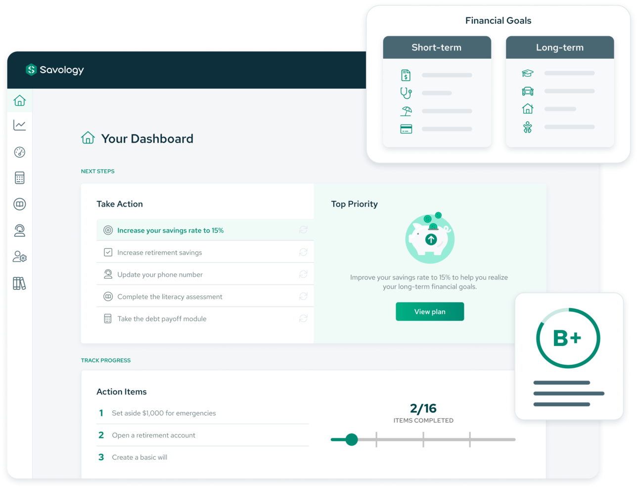 Savology screenshot - 20 beste Softwarelösungen für finanzielle Gesundheit im Test 2026