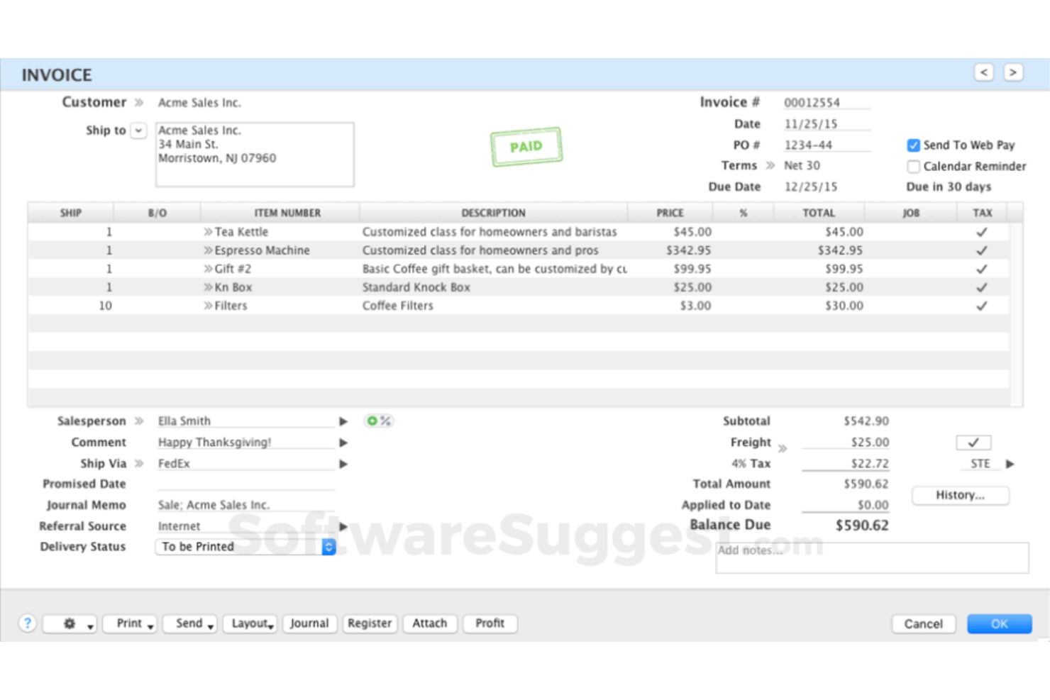 AccountEdge screenshot - 18 Meilleurs Logiciels de Paie Autonomes de 2026 : Critiques