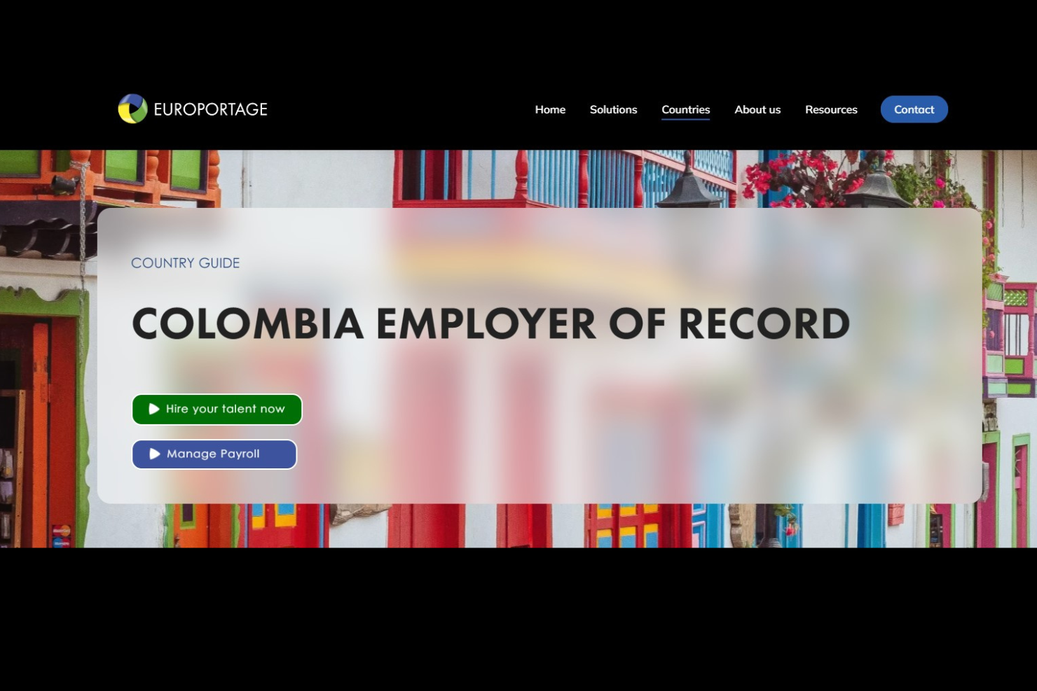 Europortage screenshot - 20 Beste Employer of Record in Kolumbien: Bewertet im Jahr 2026