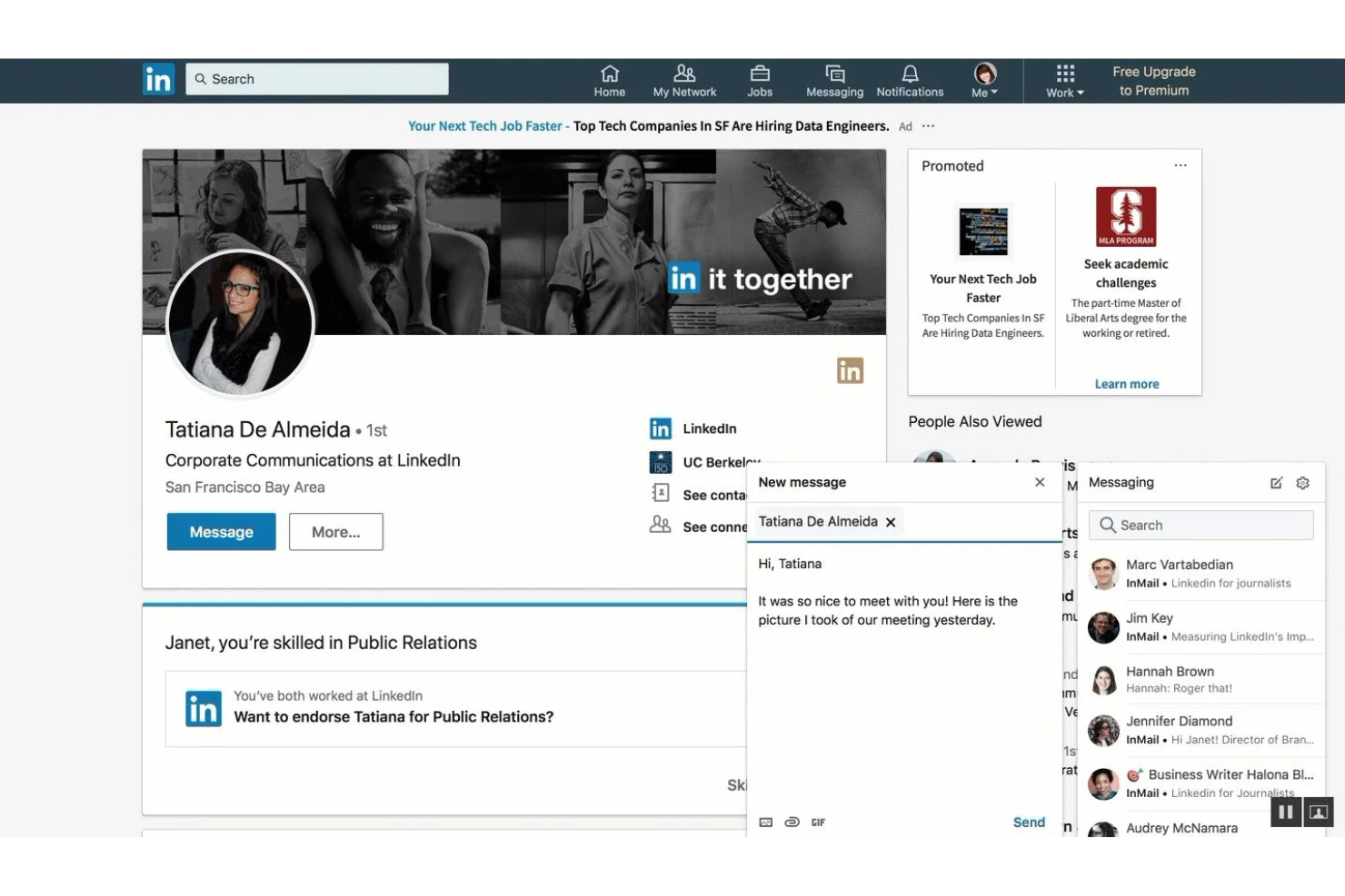 LinkedIn Recruiter screenshot - 20 Meilleures Plateformes de Recrutement Freelance de 2026