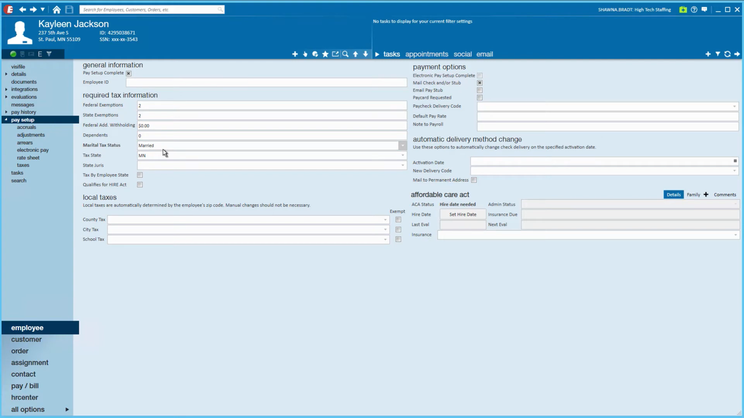 TempWorks screenshot - Die 10 besten Lohnabrechnungssoftwares für Personalvermittlungsagenturen