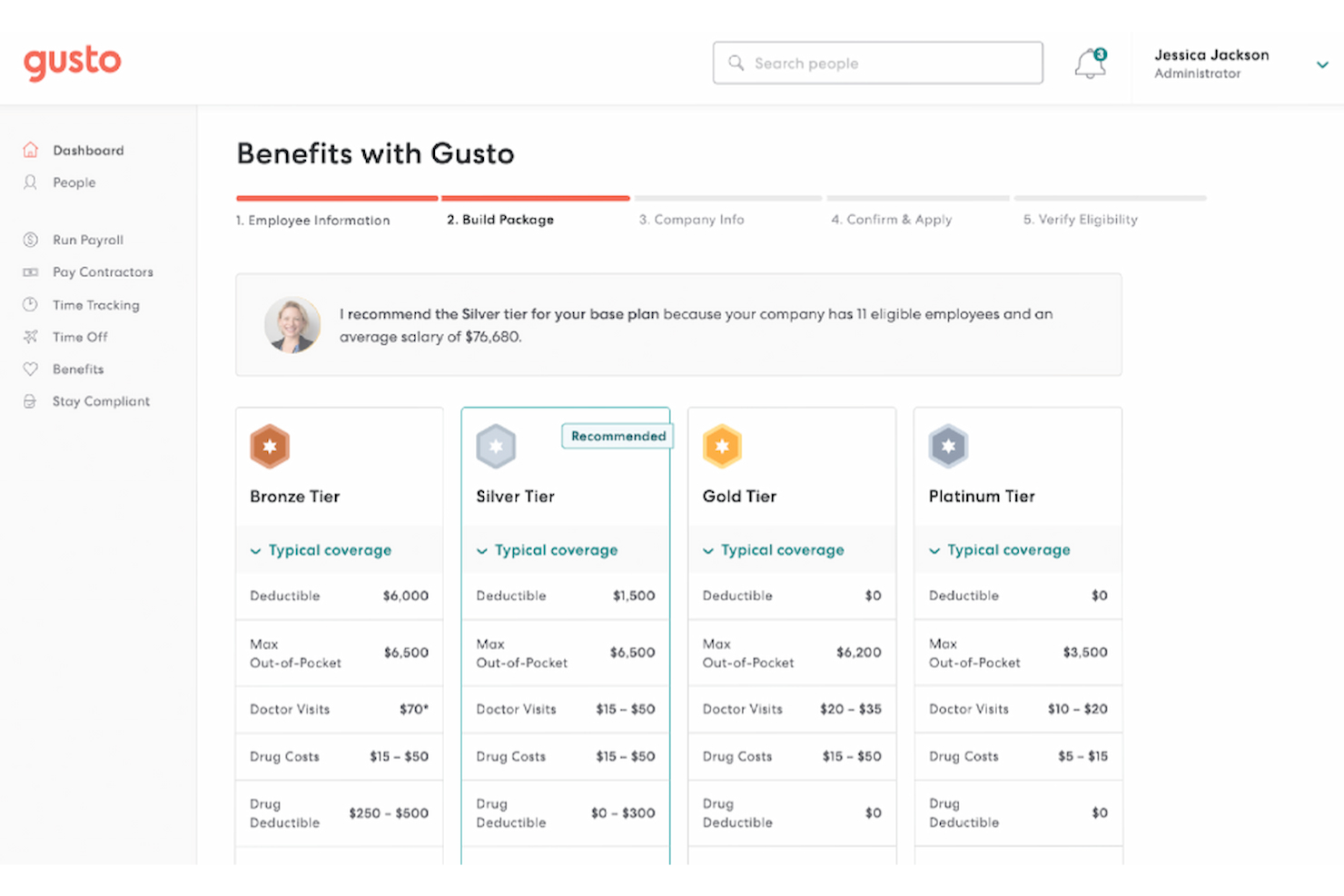 Gusto screenshot - 40 Meilleurs concurrents de Rippling en 2026