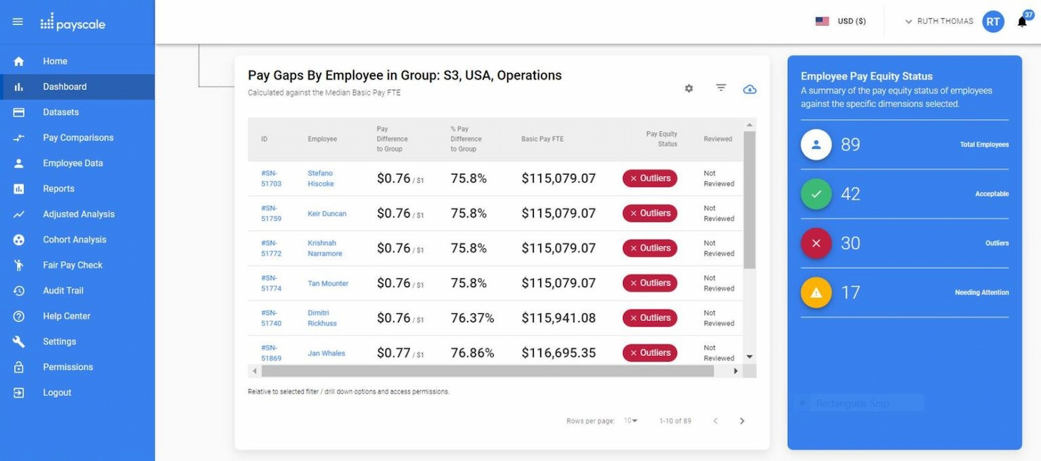 Payscale screenshot - 25 beste Gehaltsgerechtigkeits-Software 2026: Bewertet &amp; Verglichen