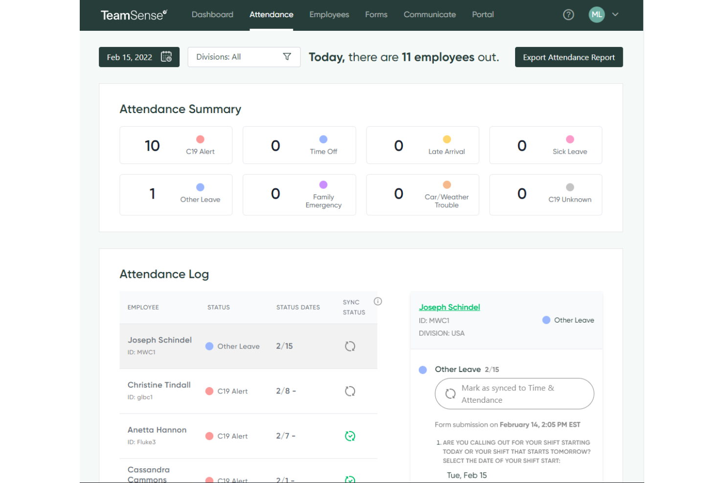 TeamSense screenshot - 13 Beste Connecteam-Alternativen für 2026