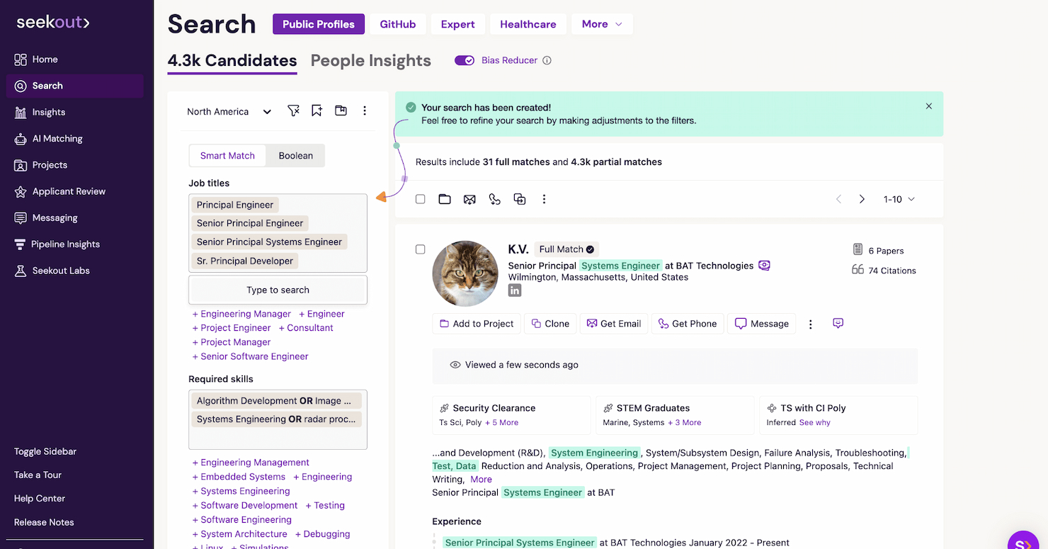 SeekOut screenshot - 20 beste Alternativen zu Jobvite im Jahr 2026