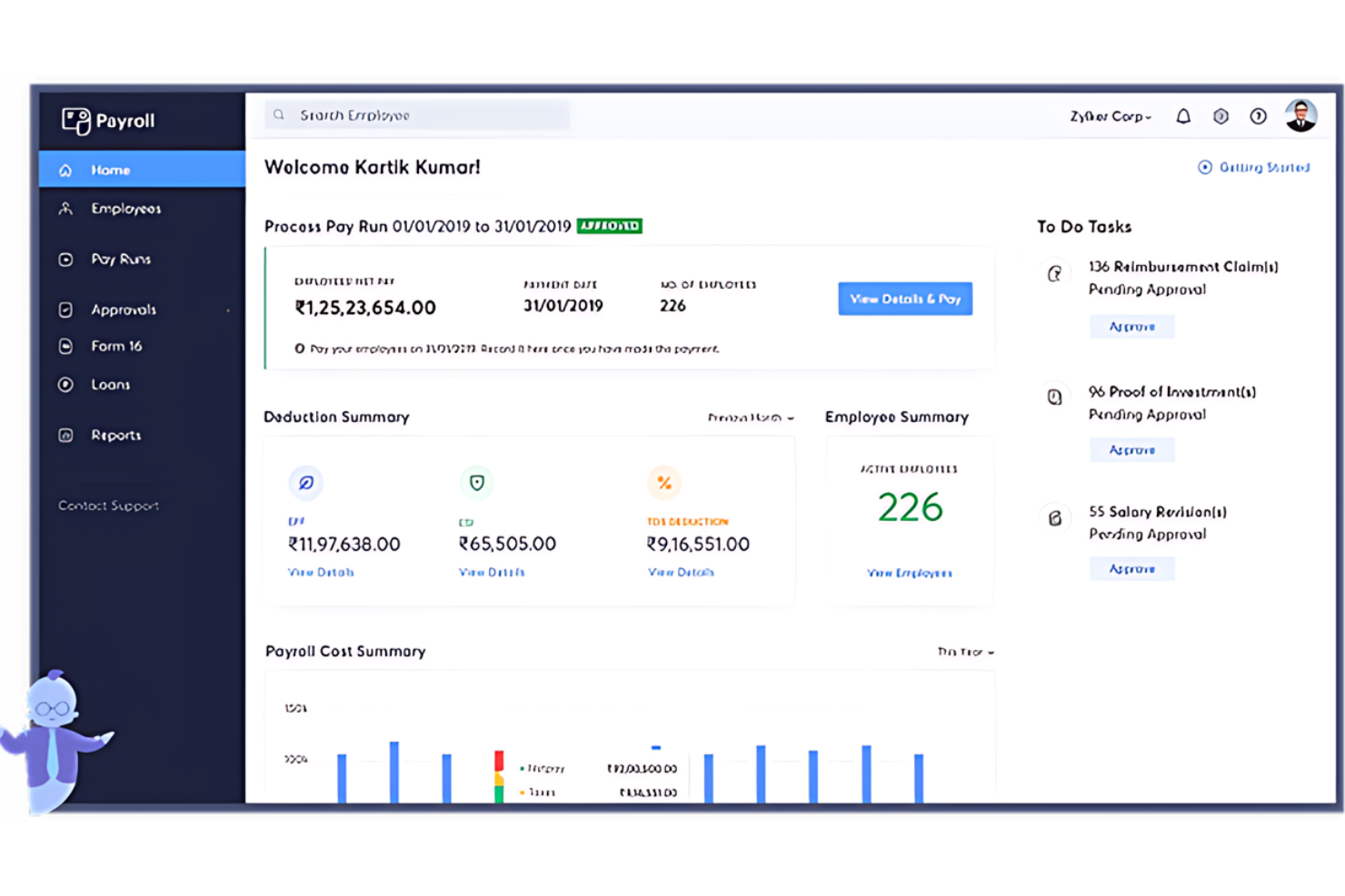 Zoho Books screenshot - Die 14 besten Rechnungs- und Lohnabrechnungssoftwares 2026