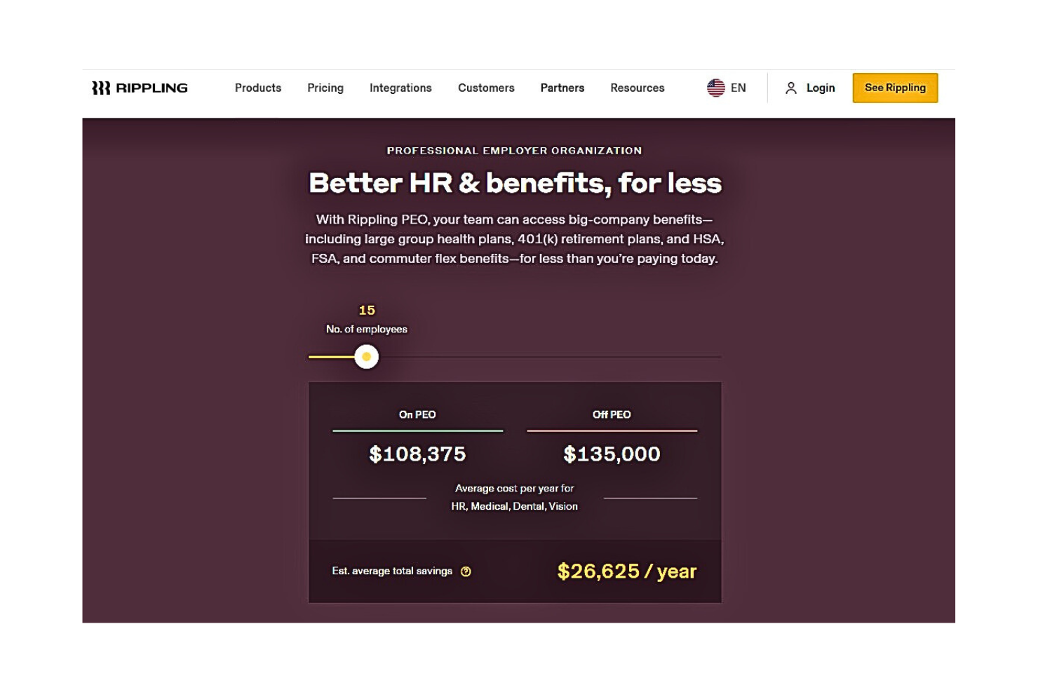 Rippling screenshot - 23 Beste HR-Outsourcing-Dienstleistungen &amp; Unternehmen im Jahr 2026
