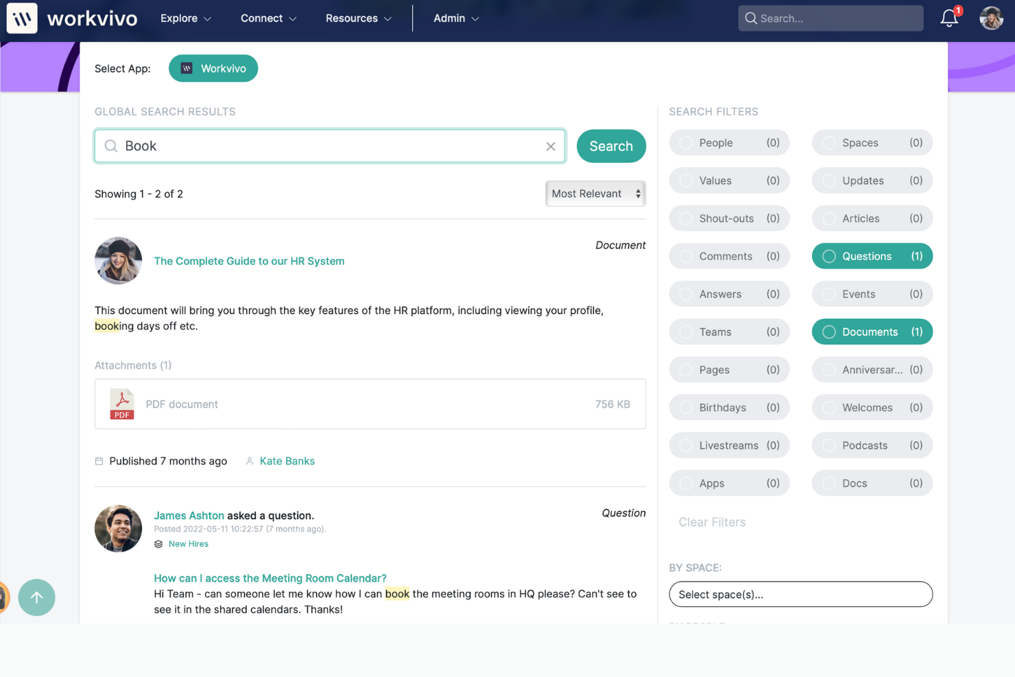 Workvivo screenshot - 20 Meilleurs Logiciels &amp; Applications de Communication de 2026