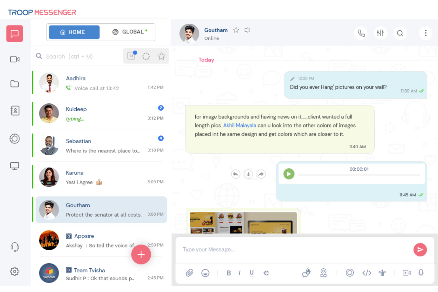 Troop Messenger screenshot - 20 Meilleurs Logiciels et Applications de Communication de 2026
