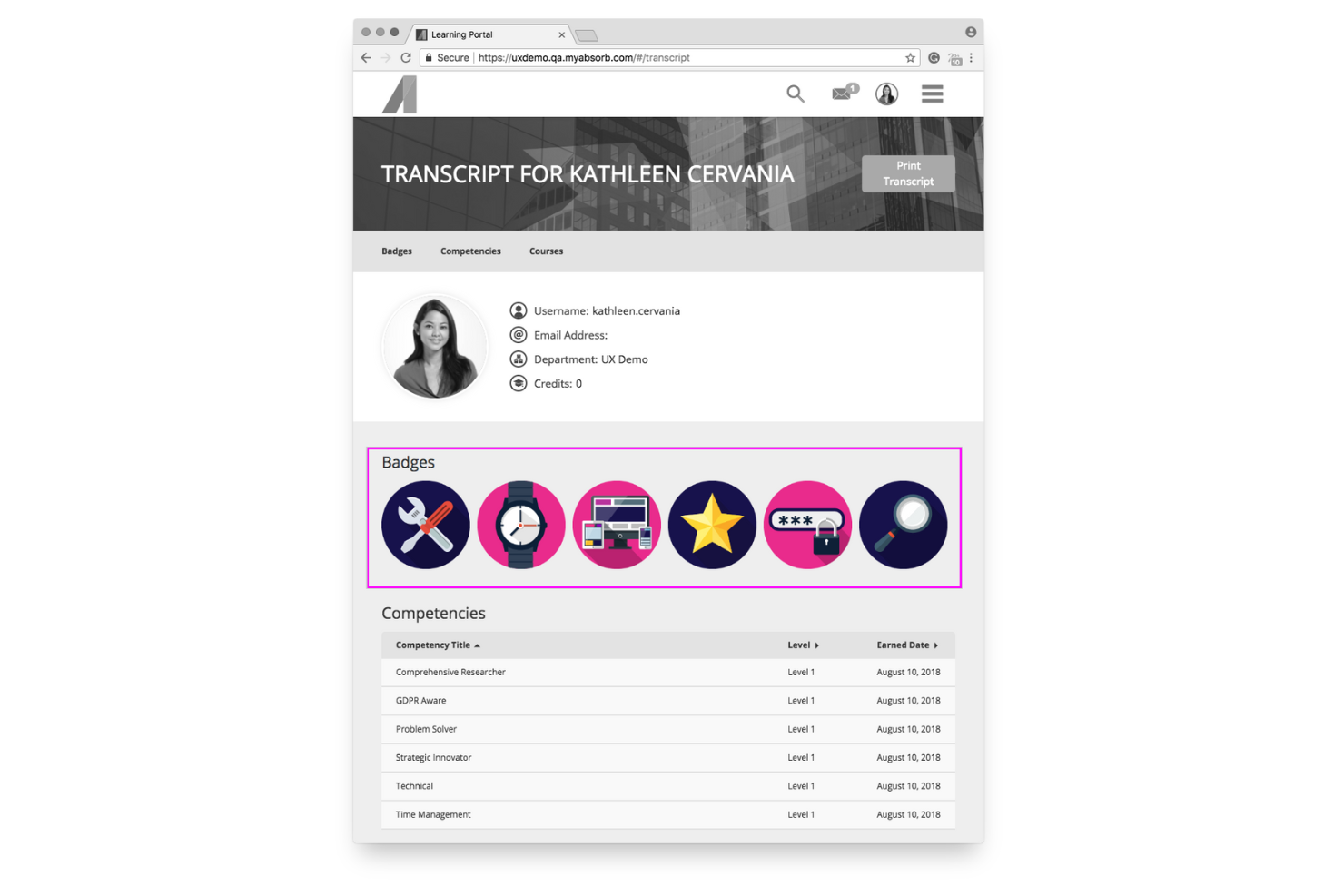 Absorb LMS screenshot - 29 Meilleurs Systèmes de Gestion de l’Apprentissage en Entreprise de 2026