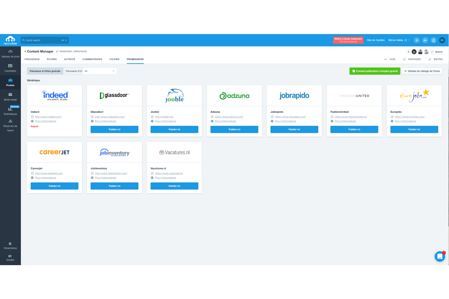 Recruitee screenshot - 34 Meilleurs Logiciels de Recrutement pour Petites Entreprises en 2026