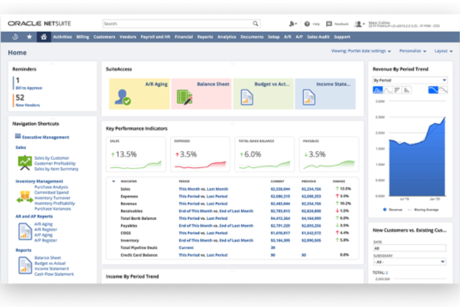 NetSuite Global Business Management screenshot - 30 Meilleurs Logiciels de Gestion d’Entreprise de 2026 : Comparatif