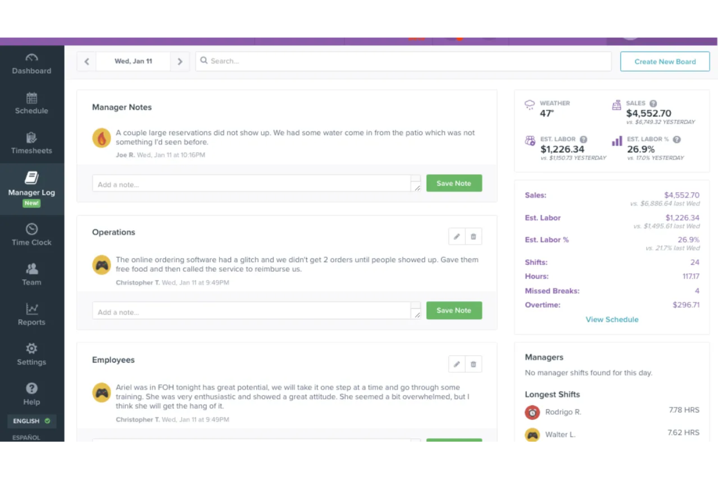 Homebase screenshot - 28 meilleures applications de communication d’équipe pour la collaboration en 2026
