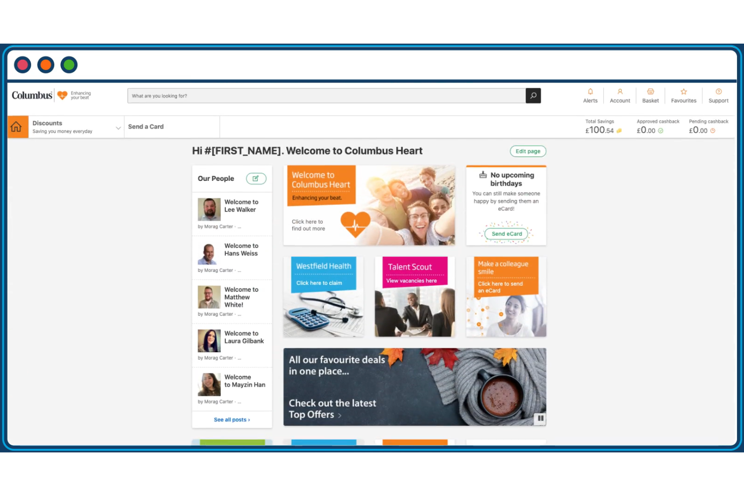 Reward Gateway screenshot - 20 meilleurs programmes d’avantages employés pour automatiser les récompenses en 2026