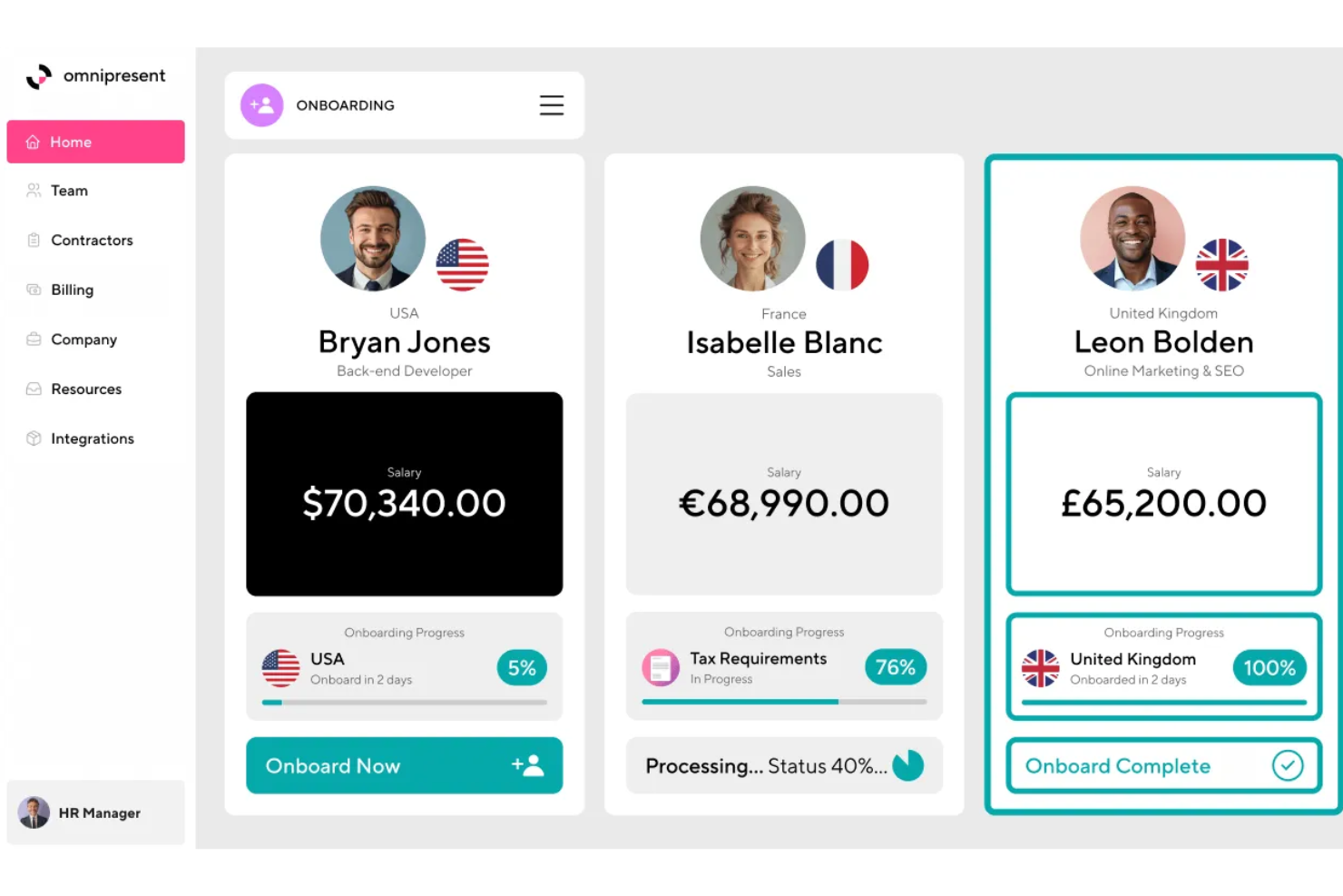 Omnipresent screenshot - 20 meilleurs outils de travail à distance pour les équipes distribuées en 2026