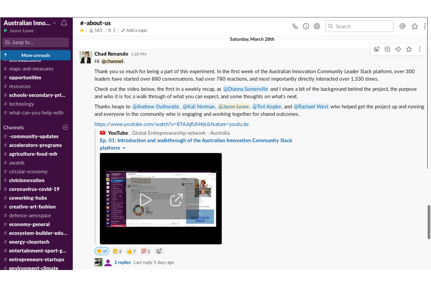 Slack screenshot - Die 10 besten Tools für Remote-Arbeit für verteilte Teams im Jahr 2026