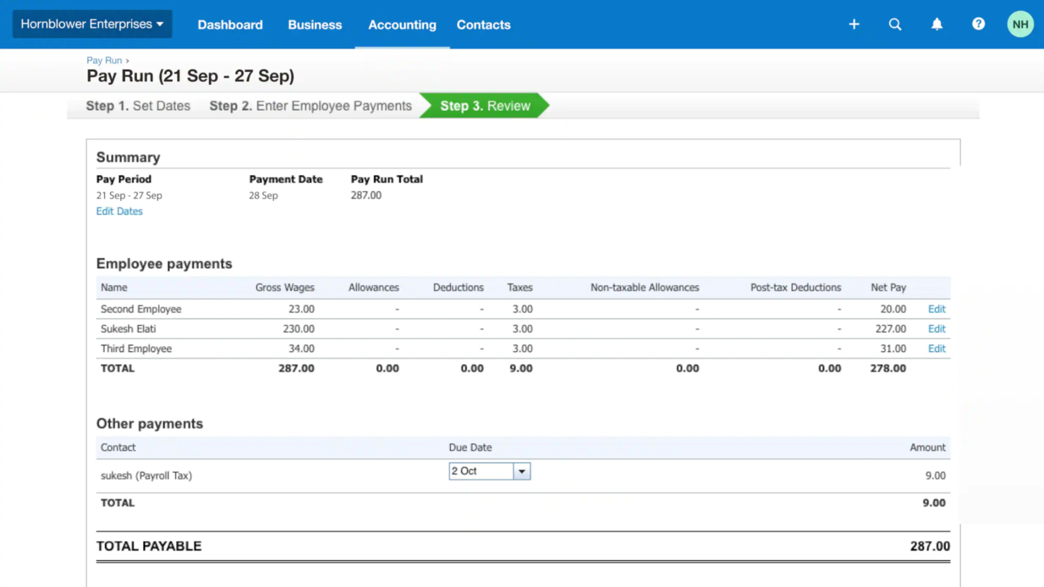Xero screenshot - 16 Meilleurs Logiciels de Paie Canadiens Passés en Revue pour 2026
