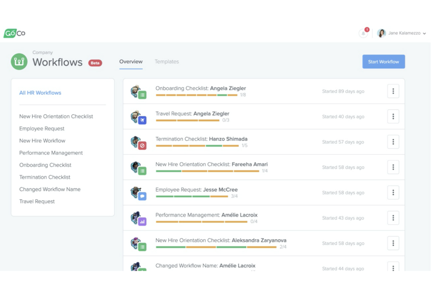 GoCo screenshot - 22 meilleurs concurrents et alternatives à BambooHR en 2026