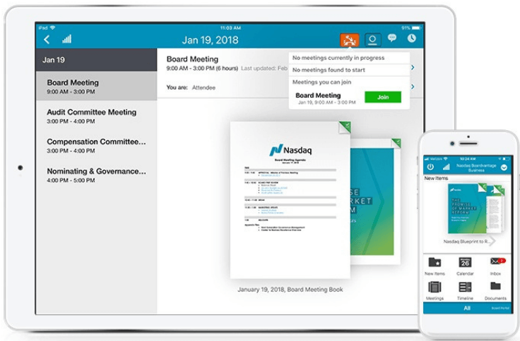 Nasdaq Boardvantage screenshot - 13 beste Gremienverwaltungssoftware im Jahr 2026