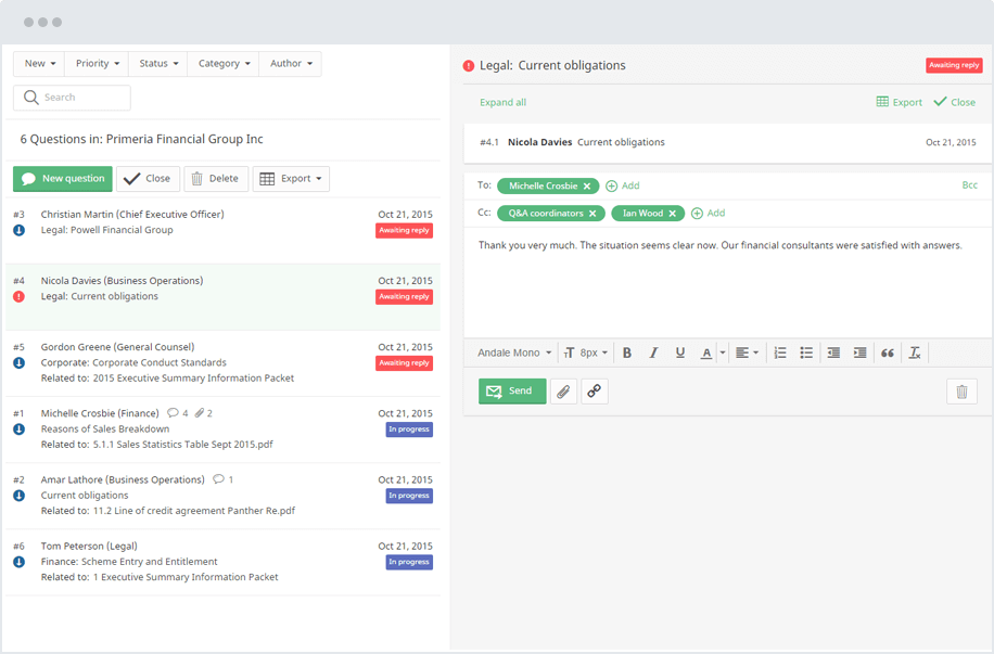 iDeals Virtual Board Room screenshot - 10 meilleurs logiciels de gouvernance de conseil d’administration en 2026