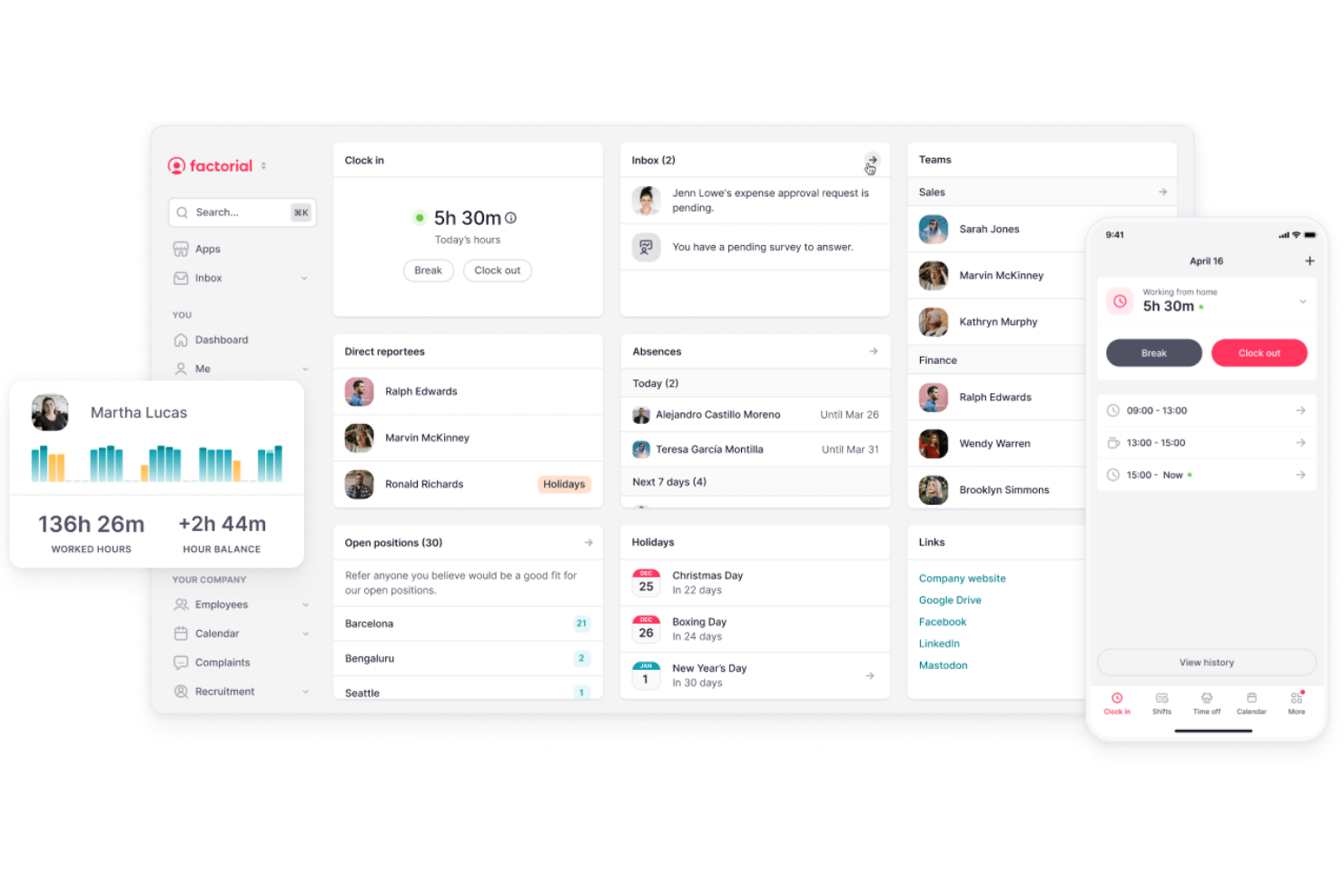 Factorial screenshot - Die 10 besten HR-Management-Systeme für kleine Unternehmen, um das Wachstum 2026 zu steuern