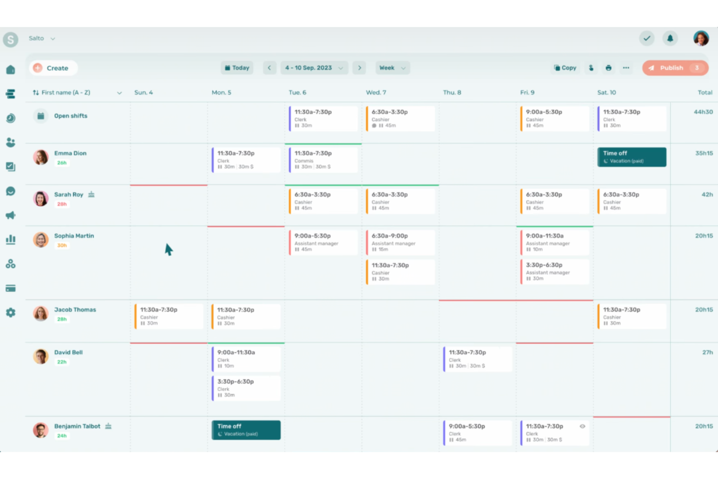 Agendrix screenshot - 20 beste HRMS für kleine Unternehmen zur Wachstumssteuerung in 2026