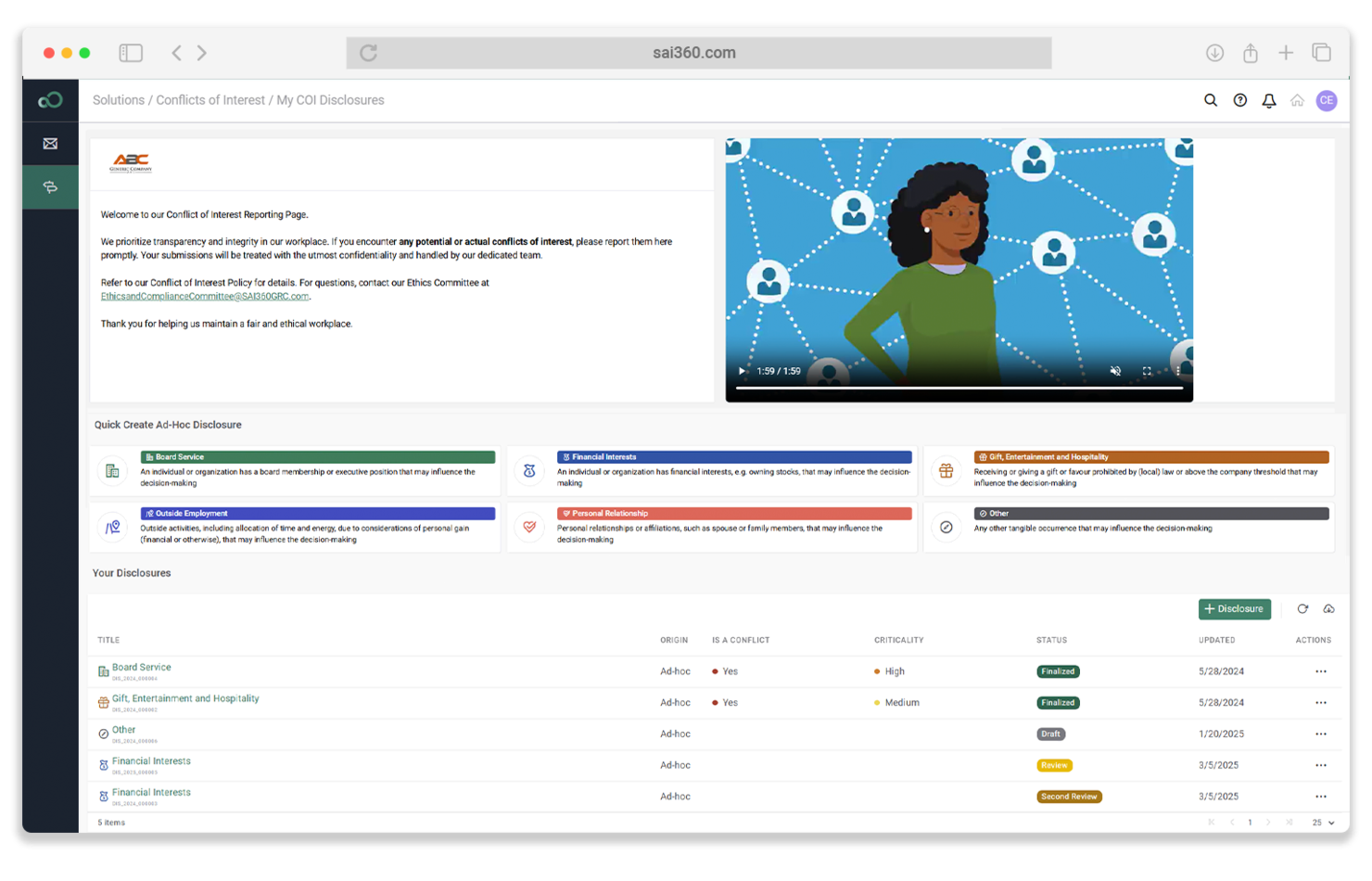 SAI360 screenshot - 20 Meilleurs Logiciels de Gestion Intégrée des Risques de 2026