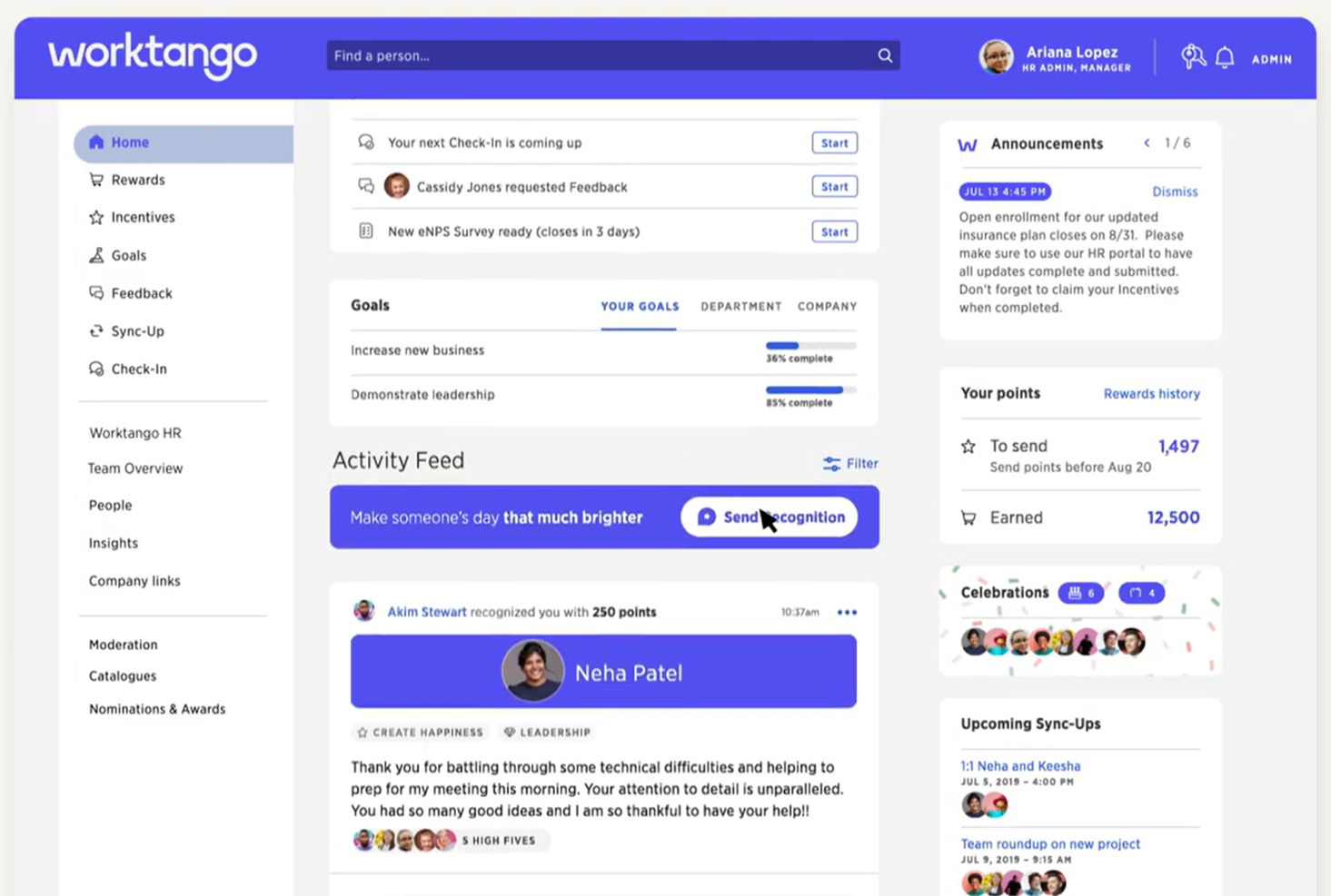 WorkTango screenshot - 10 Meilleures Plateformes de Reconnaissance des Employés en 2026 : Comparatif
