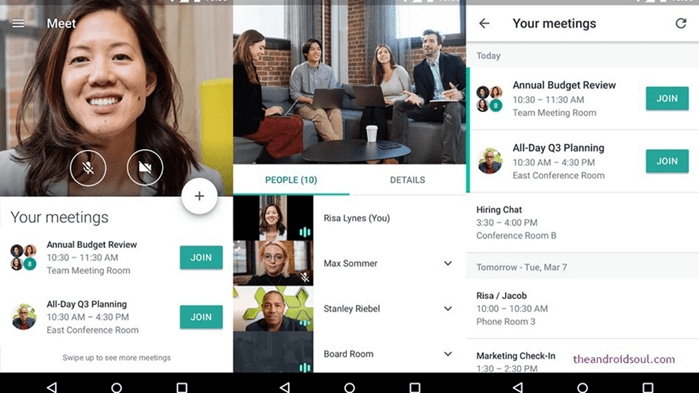 Google Meet screenshot - 20 Meilleurs Logiciels de Gestion de Réunions de 2026