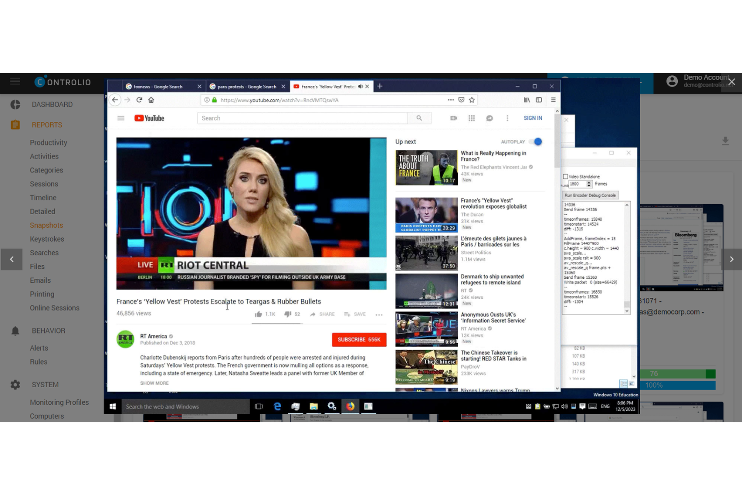 Controlio screenshot - 23 Beste Mitarbeiterüberwachungssoftware 2026: Im Vergleich