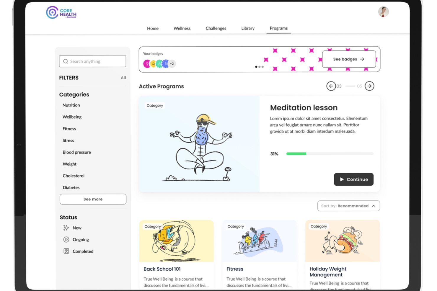 CoreHealth Technologies screenshot - 20 Meilleurs Logiciels de Bien-être des Employés de 2026 : Analyse complète