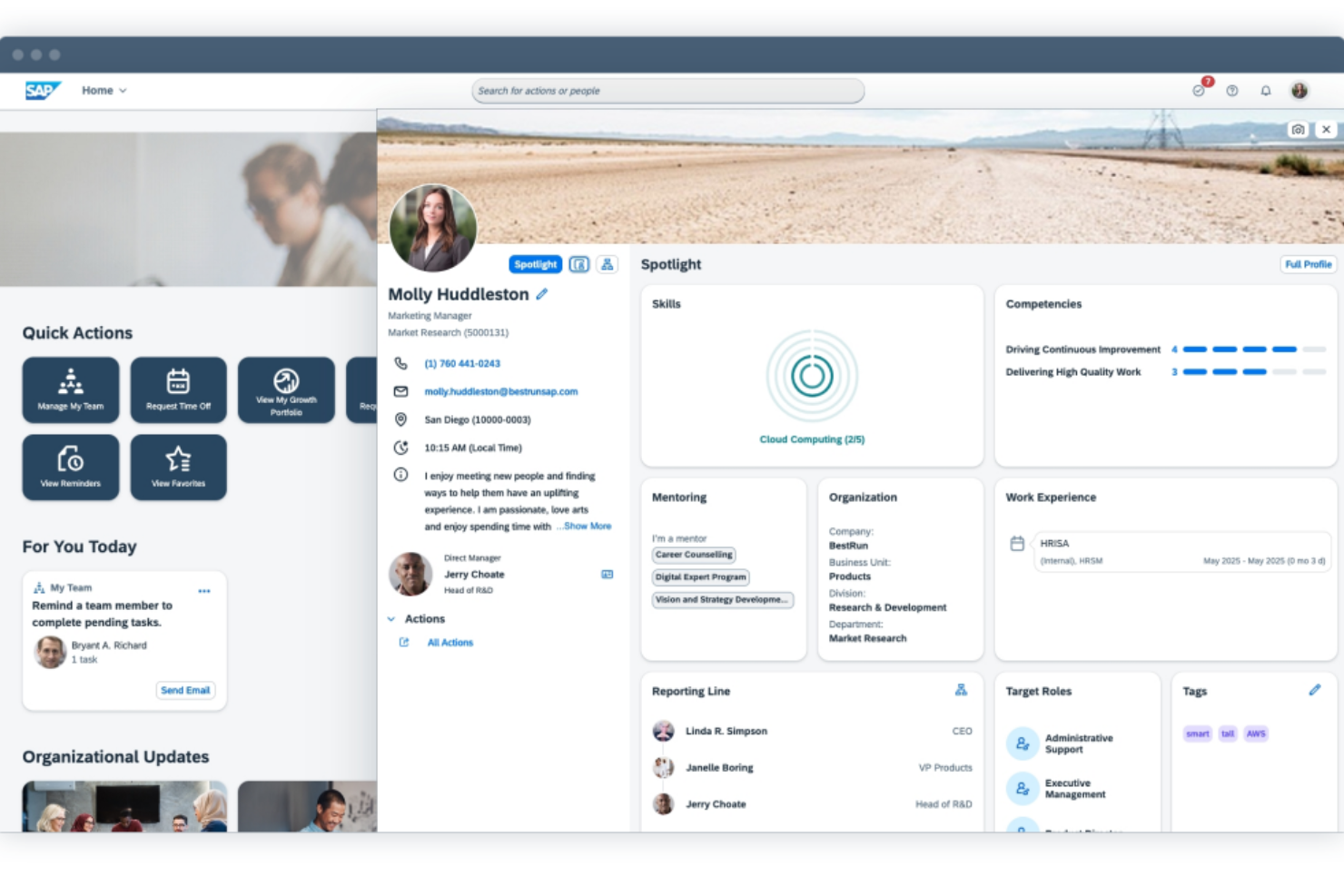 SAP SuccessFactors screenshot - 19 meilleurs logiciels RH gratuits de 2026 pour PME avec un budget limité