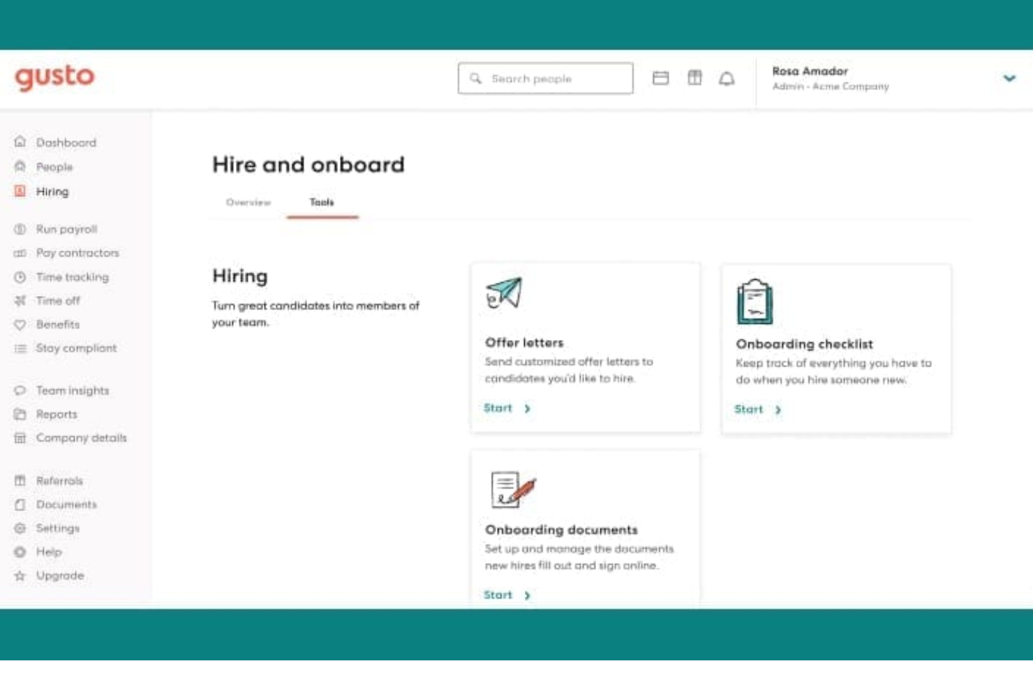 Gusto screenshot - 10 meilleurs logiciels d’intégration de 2026 : analysés et comparés