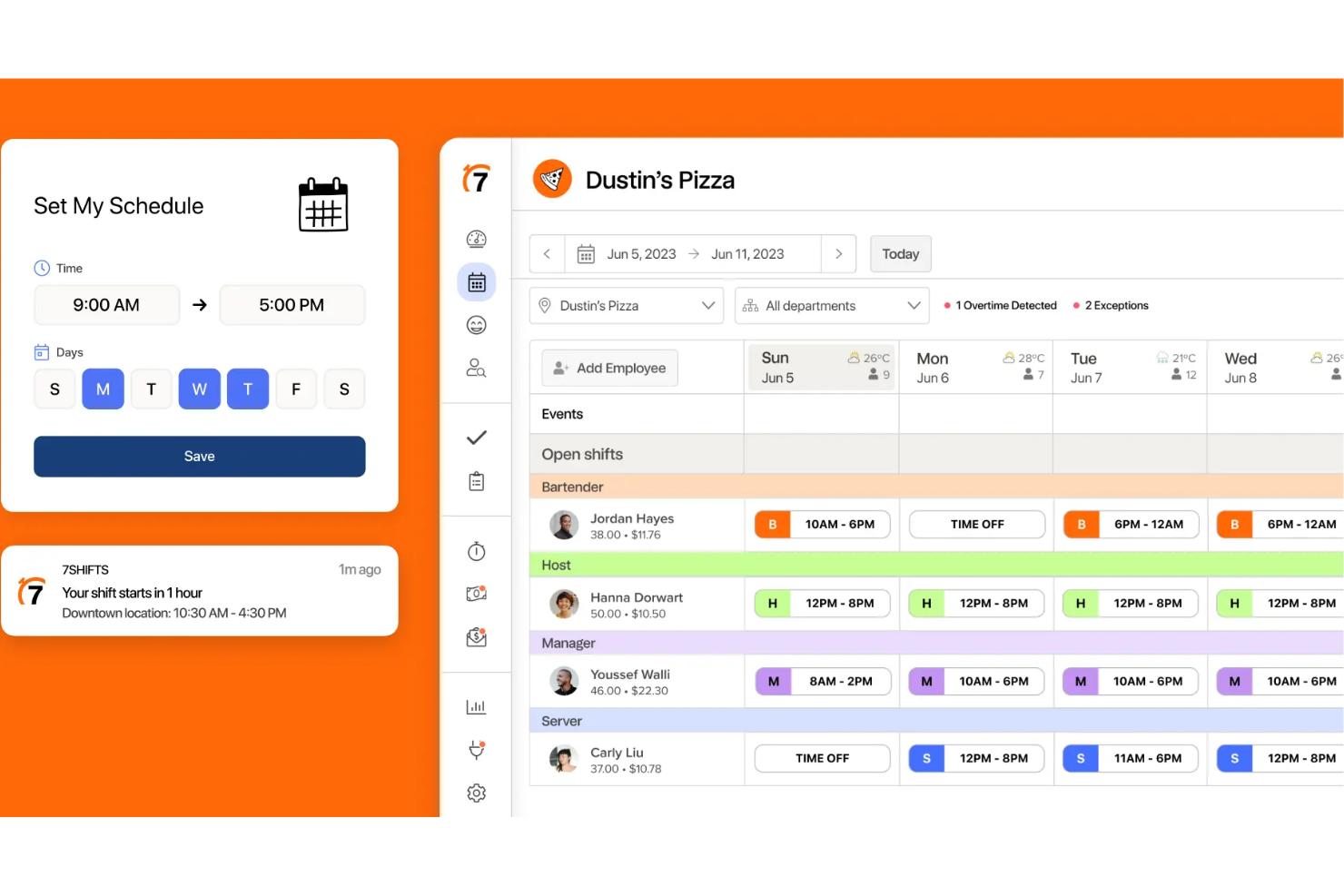 7shifts screenshot - 26 Meilleurs Logiciels de Planification des Employés de 2026
